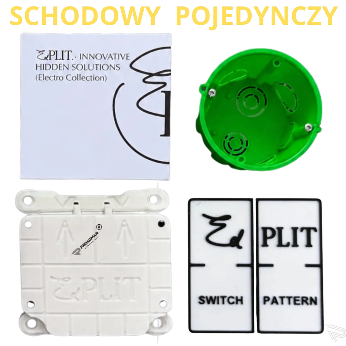 WŁĄCZNIK EDPLIT POJEDYNCZY SCHODOWY LICOWANY Z PŁYTKĄ BEZ RAMKI