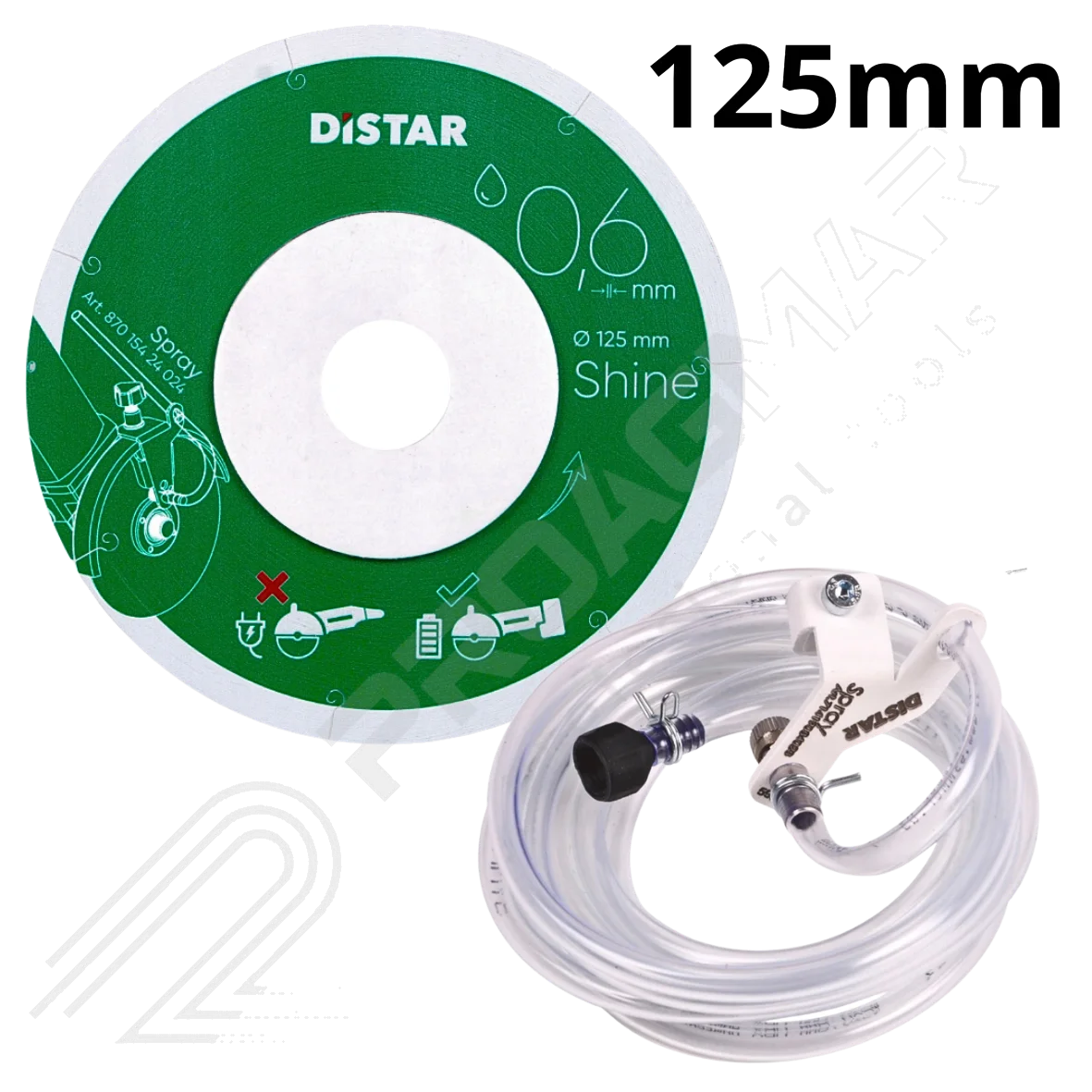 TARCZA DISTAR SHINE 0,6 mm 125mm + SPRAY SYSTEM
