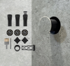 Alternative view of WIESZAK x3 HACZYK UKRYTY EDPLIT LICOWANY Z PŁYTKĄ