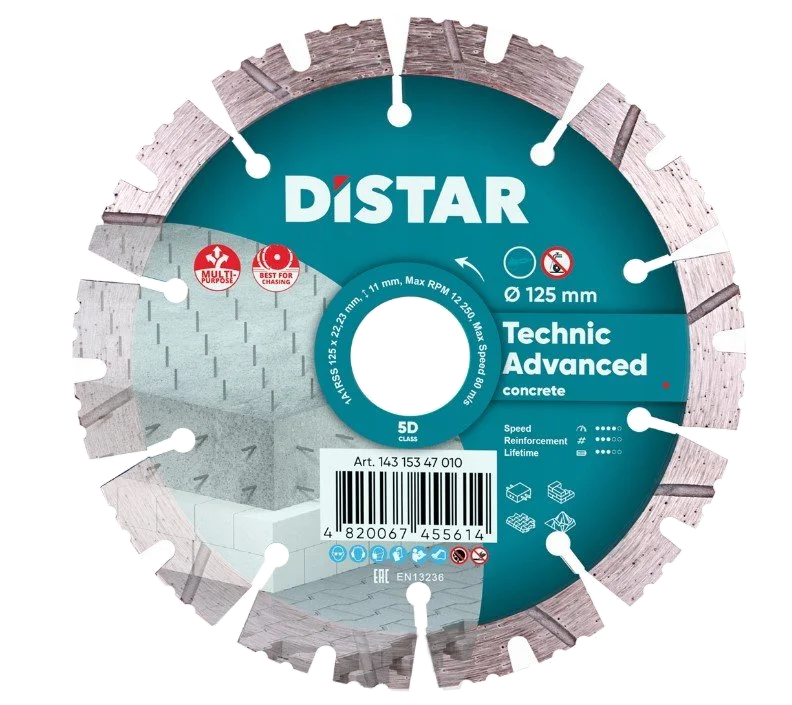 TARCZA DISTAR TECHNIC ADVANCED Ø125 BETON