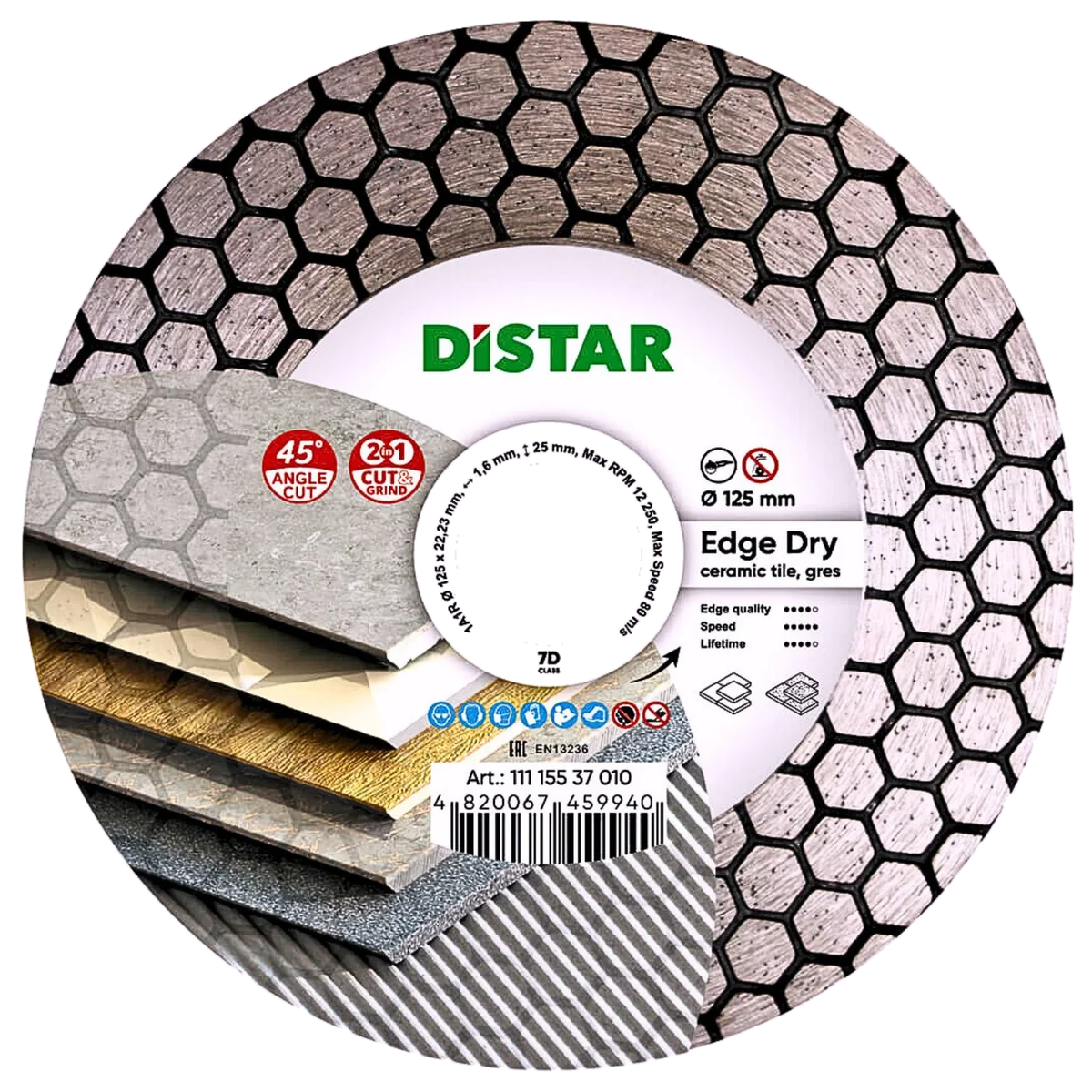 TARCZA DISTAR EDGE DRY ø125mm