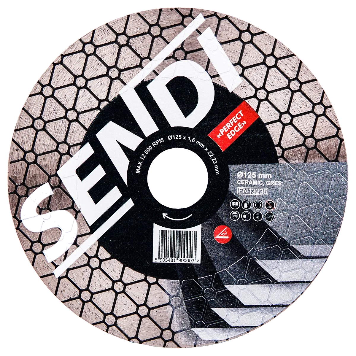 TARCZA SENDI PERFECT EDGE ø125mm CIĘCIE 45 JOLLY