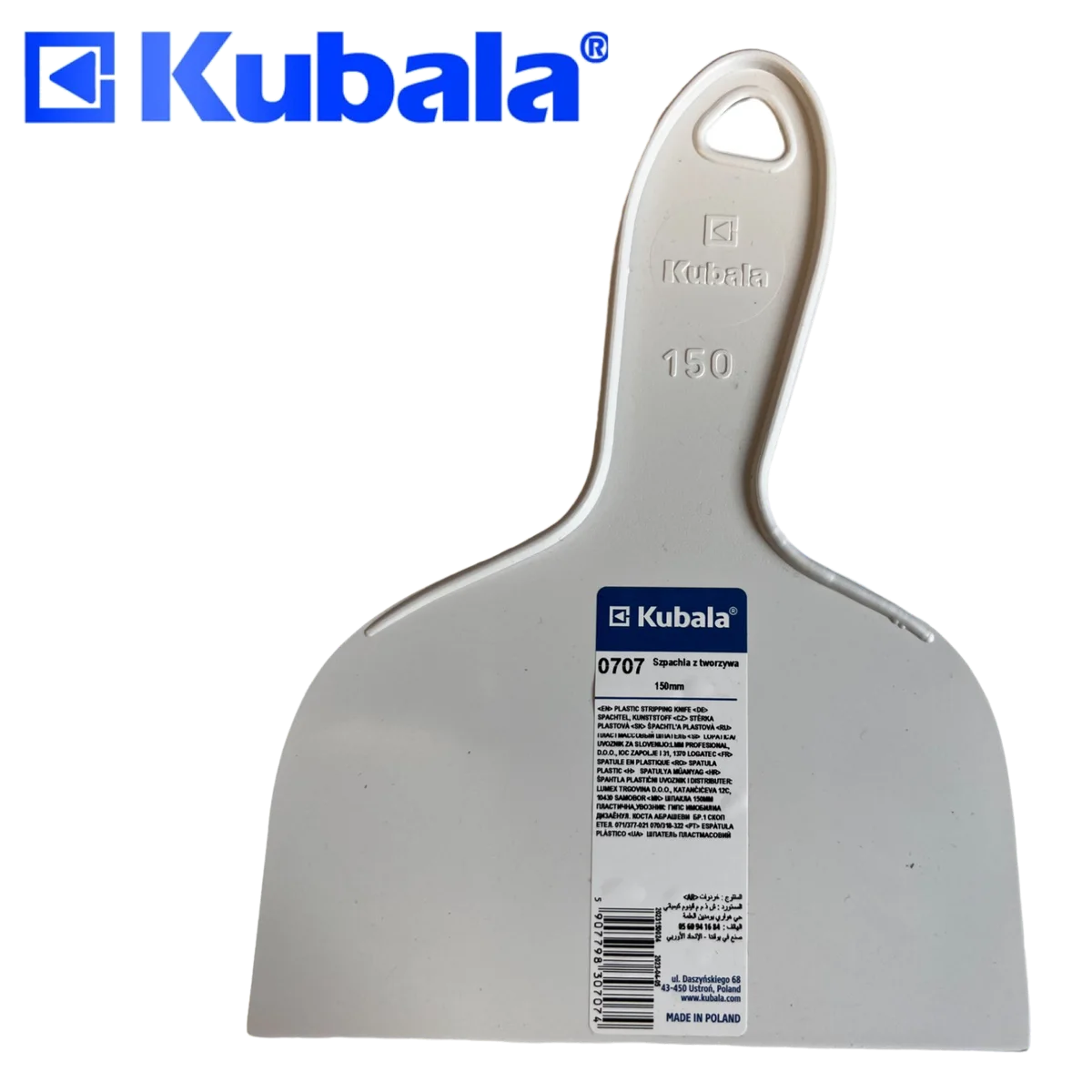 SZPACHELKA PLASTIKOWA 150mm KUBALA 0707