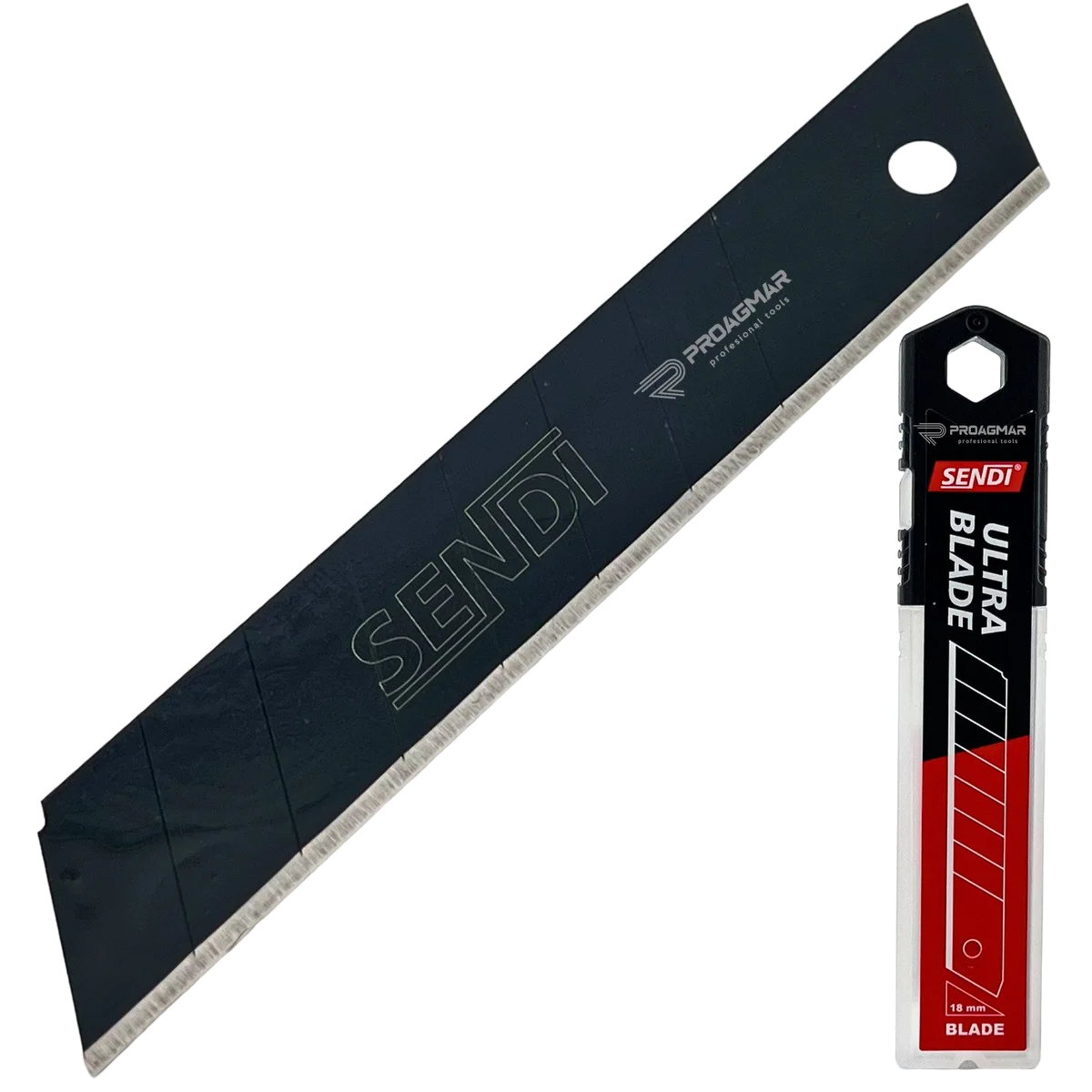 OSTRZA SENDI ULTRABLADE 18mm 10szt CZARNE STAL SK5
