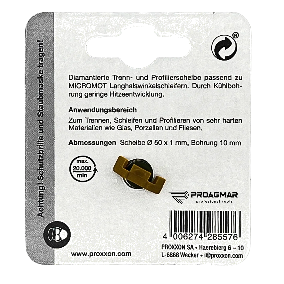 TARCZA 50mm x 2,1 mm LHW/A +LHW PROXXON 28557, zdjęcie 6