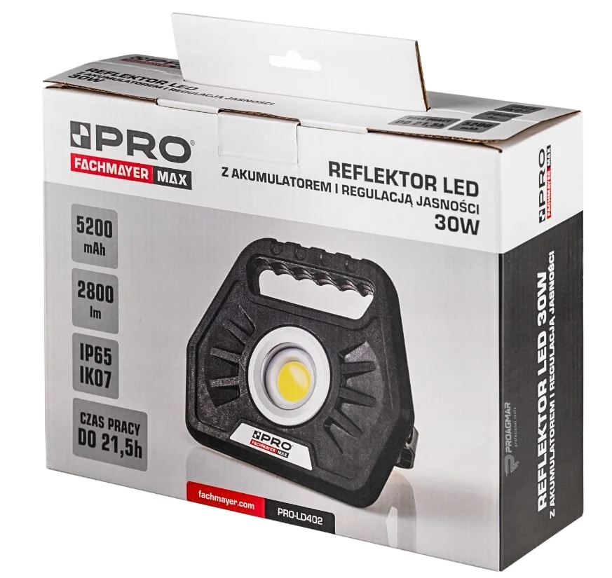 LAMPA LED 30W Z REGULACJĄ JASNOŚCI PRO, zdjęcie 5