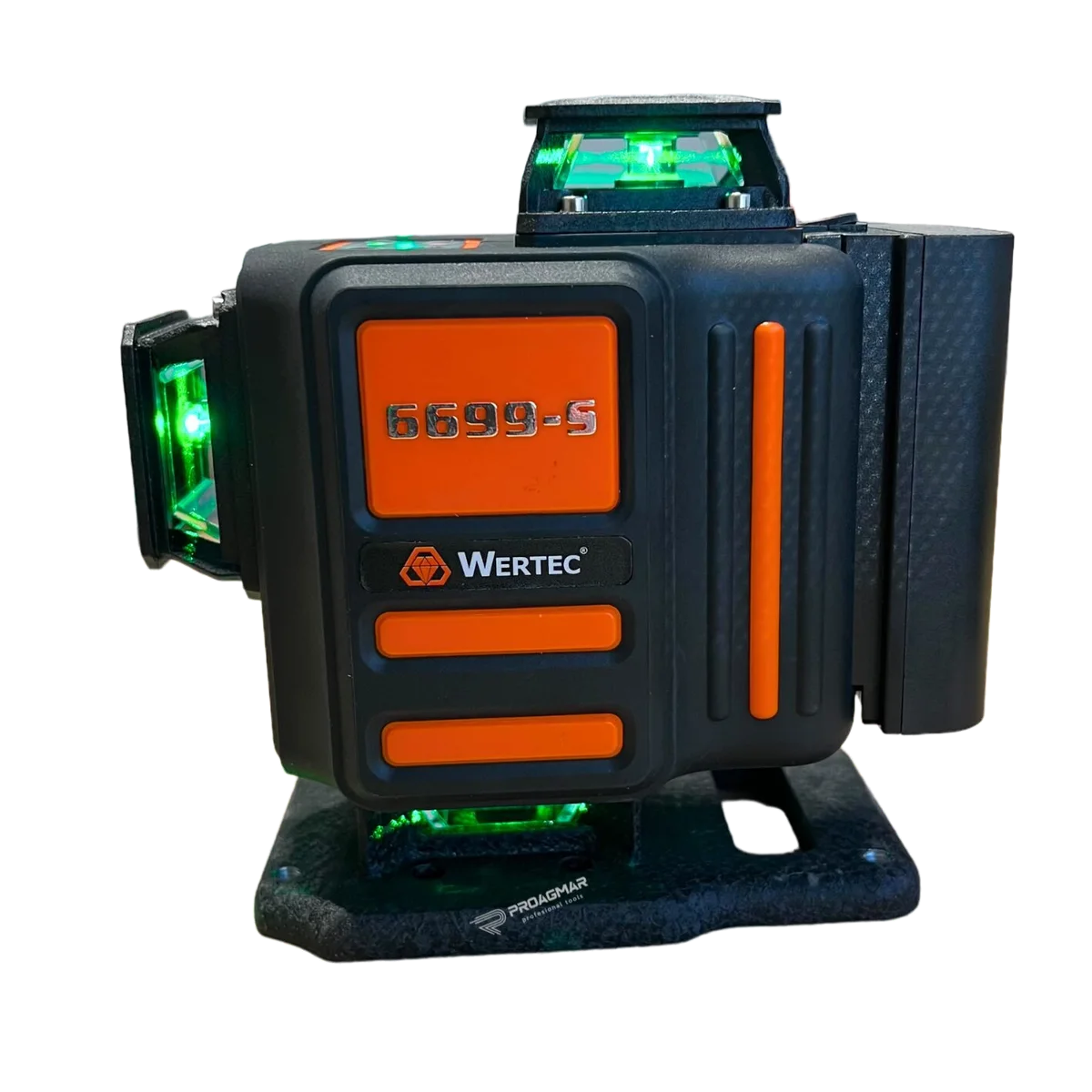 LASER 4x360 WT-6699S WERTEC ZIELONY, zawartość zestawu