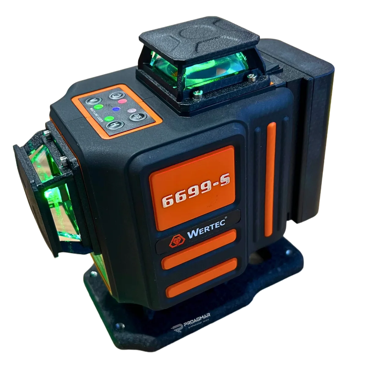 LASER 4x360 WT-6699S WERTEC ZIELONY, zawartość zestawu