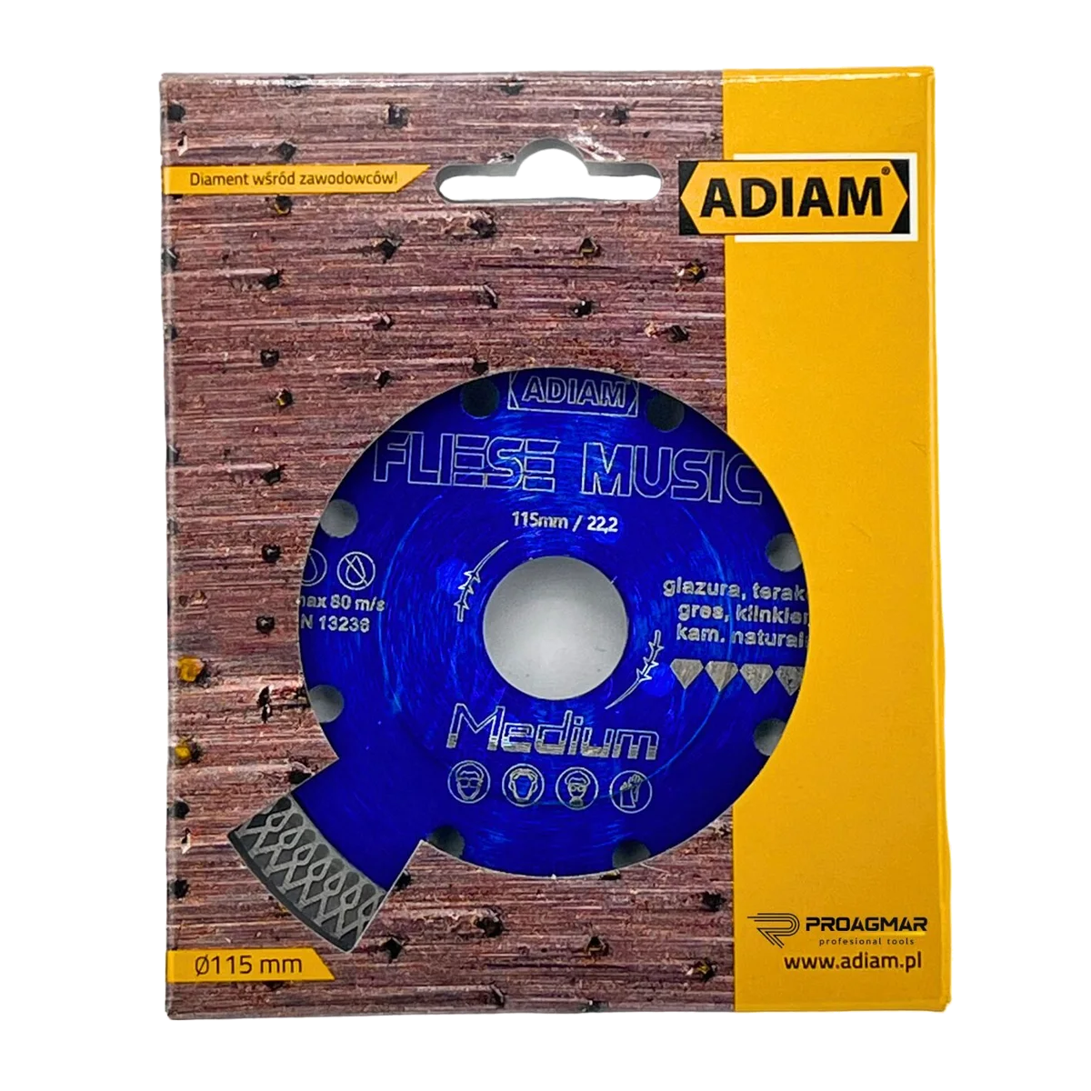 TARCZA DIAMENTOWA ADIAM FLIESE MUSIC 115mm, zdjęcie 2