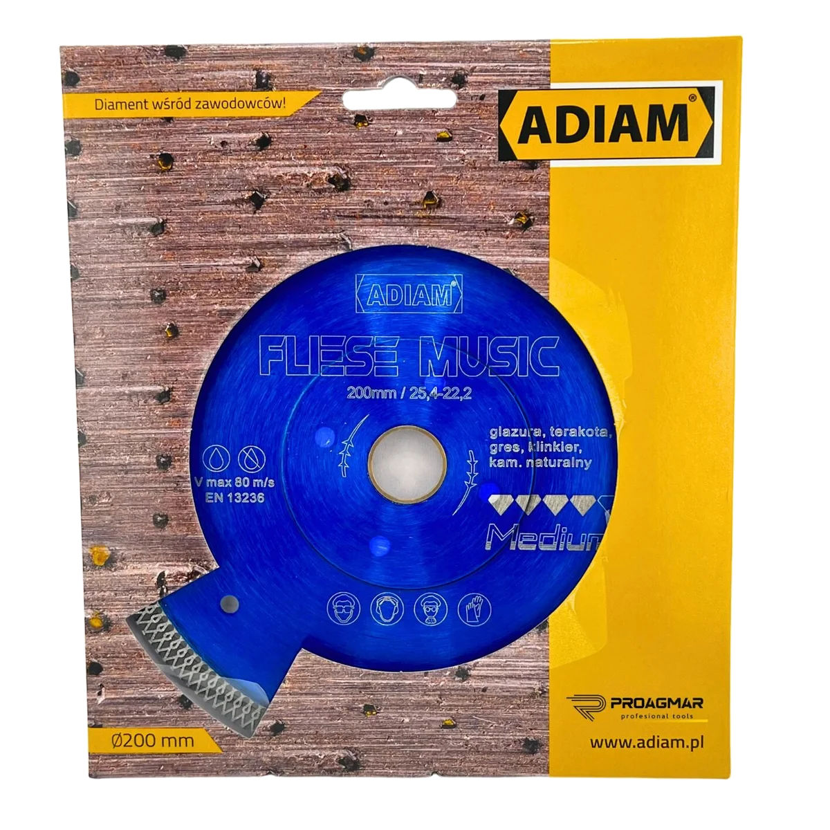 TARCZA DIAMENTOWA ADIAM FLIESE MUSIC 200mm, zdjęcie 3