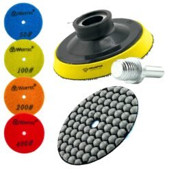 PAD DYSK POLERSKI WERTEC 80mm ZESTAW 4 PADY + ADAPTER