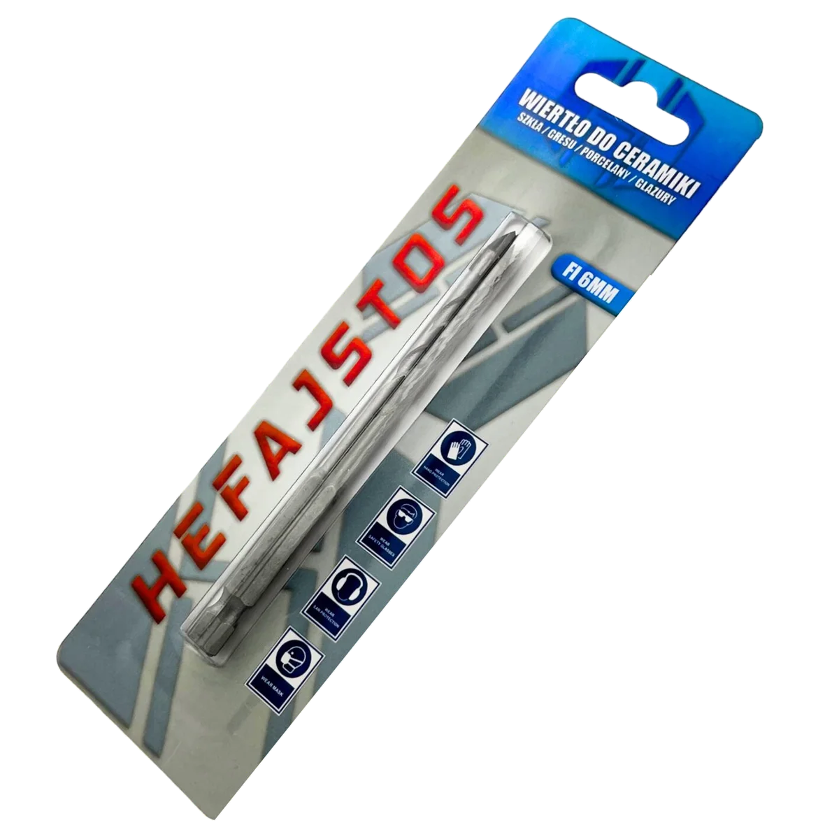 WIERTŁO DO SZKŁA CERAMIKI PŁYTEK GRESU 6mm HEFAJSTOS