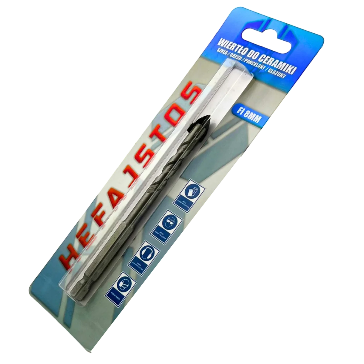 WIERTŁO DO SZKŁA CERAMIKI PŁYTEK GRESU 8mm HEFAJSTOS