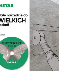 TARCZA DISTAR BUTTERFLY 0,6mm ø45mm Z TRZPIENIEM DO WIERTARKI PROXXON