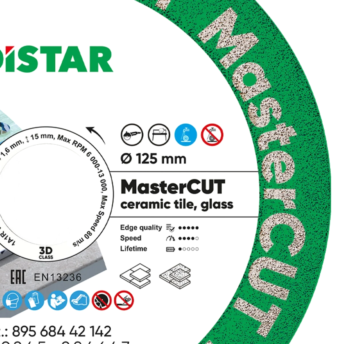 TARCZA DO SZKŁA GRESU DISTAR MASTERCUT 1,5mm 125mm, zdjęcie 2