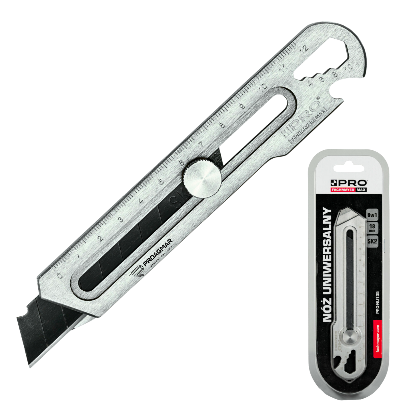 NÓŻ PRO UNIWERSALNY STALOWY PRO-NU135 6w1