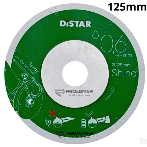 TARCZA DISTAR SHINE 0,6 MM PRECYZYJNE CIĘCIE 125 MM