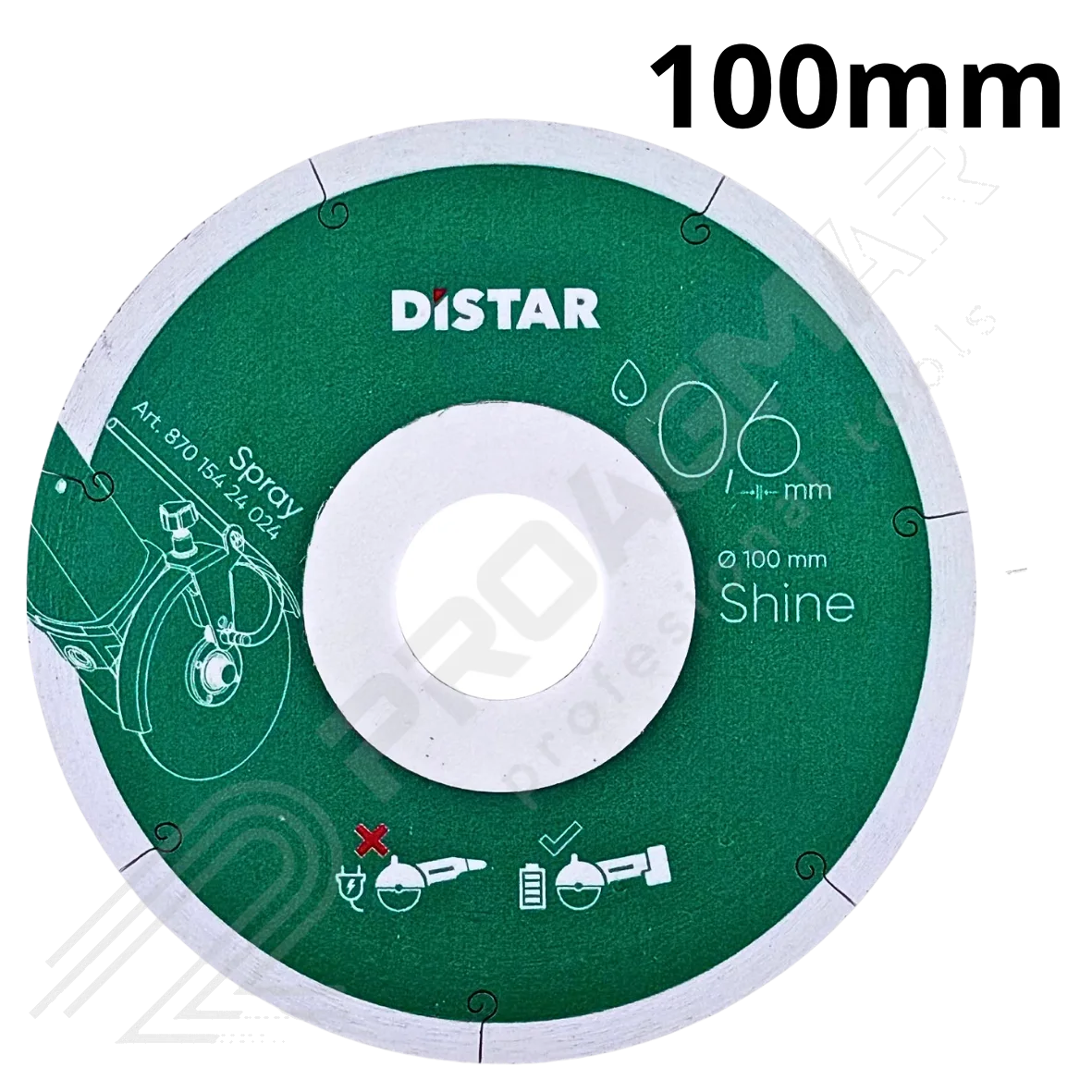 TARCZA DISTAR SHINE 0,6 MM PRECYZYJNE CIĘCIE 100 MM