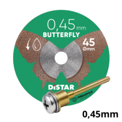 TARCZA DISTAR BUTTERFLY 0,45mm ø45mm Z TRZPIENIEM DO WIERTARKI PROXXON
