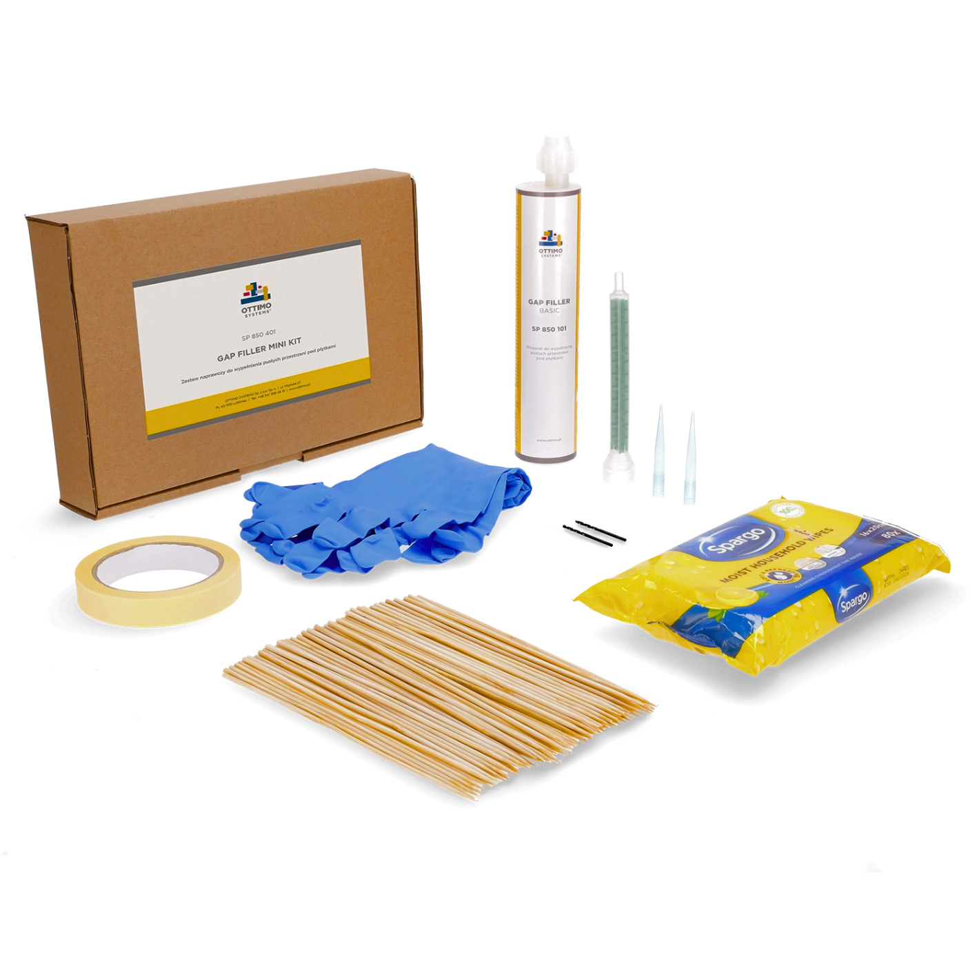 Zestaw do wypełniania pustek pod płytkami SP 850 401 Gap Filler Mini Kit OTTIMO