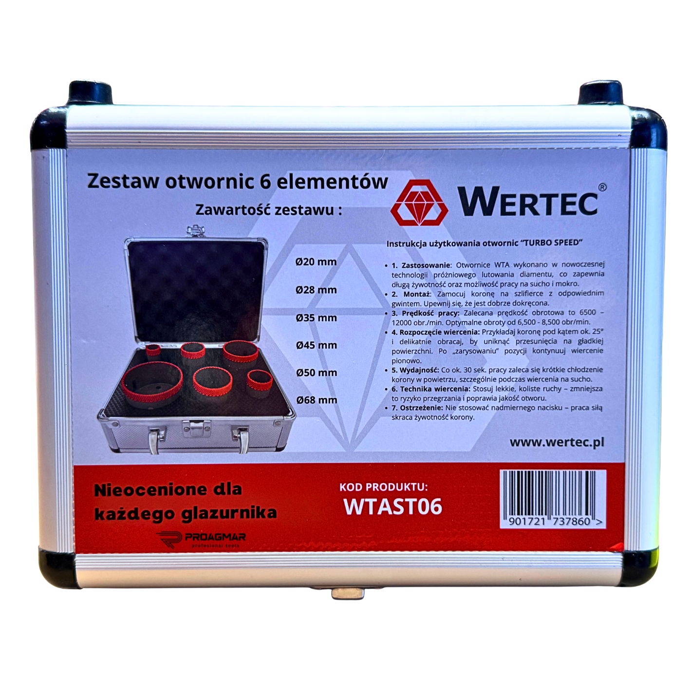 OTWORNICE DIAMENTOWE WERTEC ZESTAW WTAST06 - obrazek 3