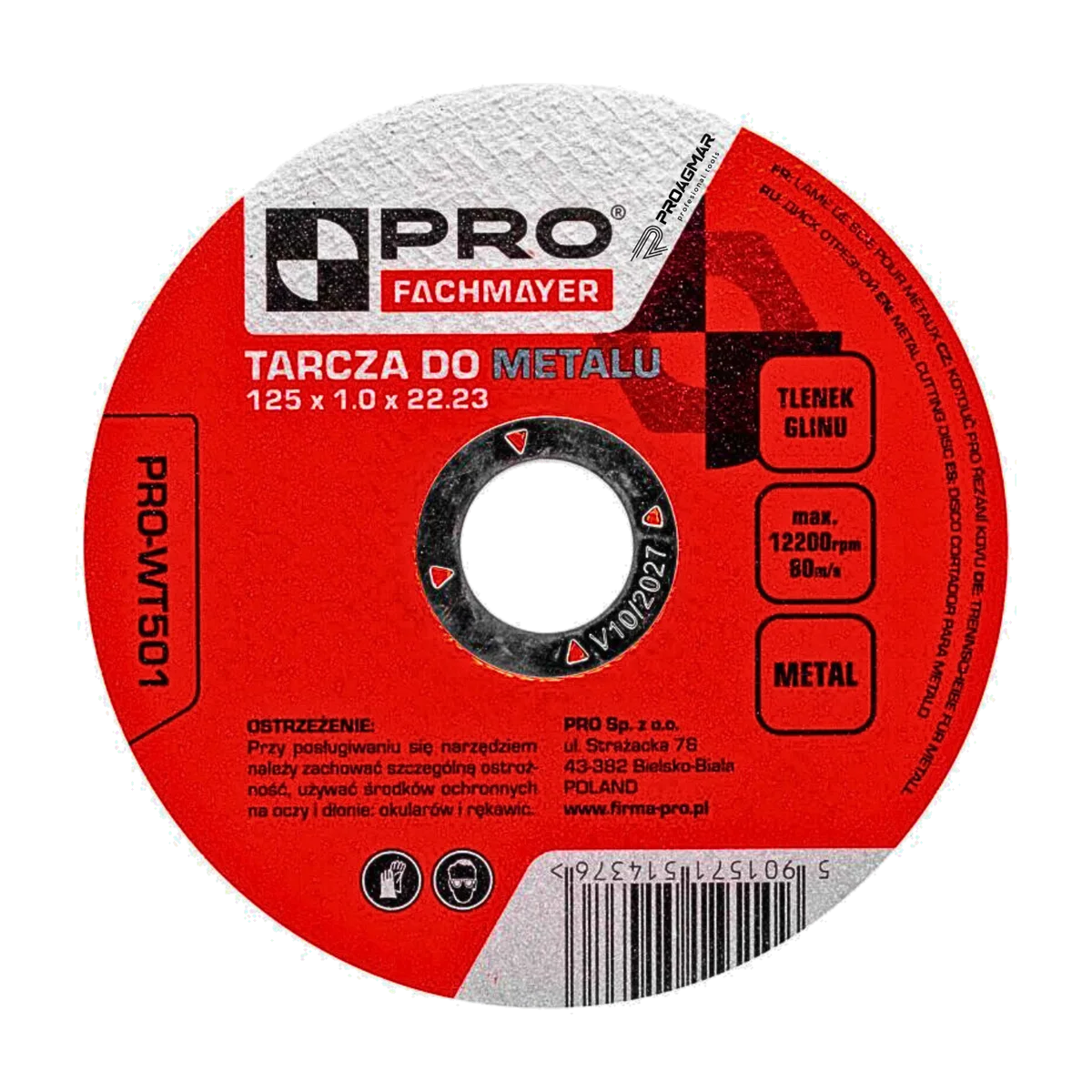 Tarcza do metalu PRO 125mm 1mm komplet 10szt