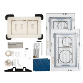 PRZYCISK WC UNIWERSALNY LICOWANY Z PŁYTKĄ Z ZESTAWEM NARZĘDZI