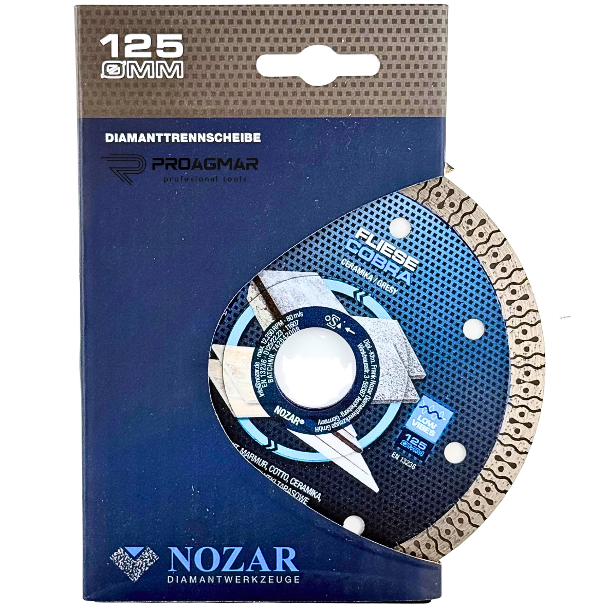 TARCZA DO GRESU I CERAMIKI NOZAR Cobra Fliese 125 mm - obrazek 3