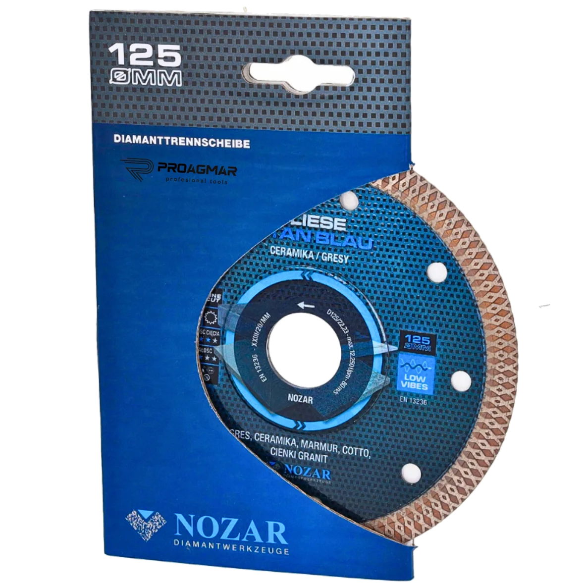 TARCZA DO GRESU I CERAMIKI NOZAR Titan Blau Fliese 125 mm - obrazek 2