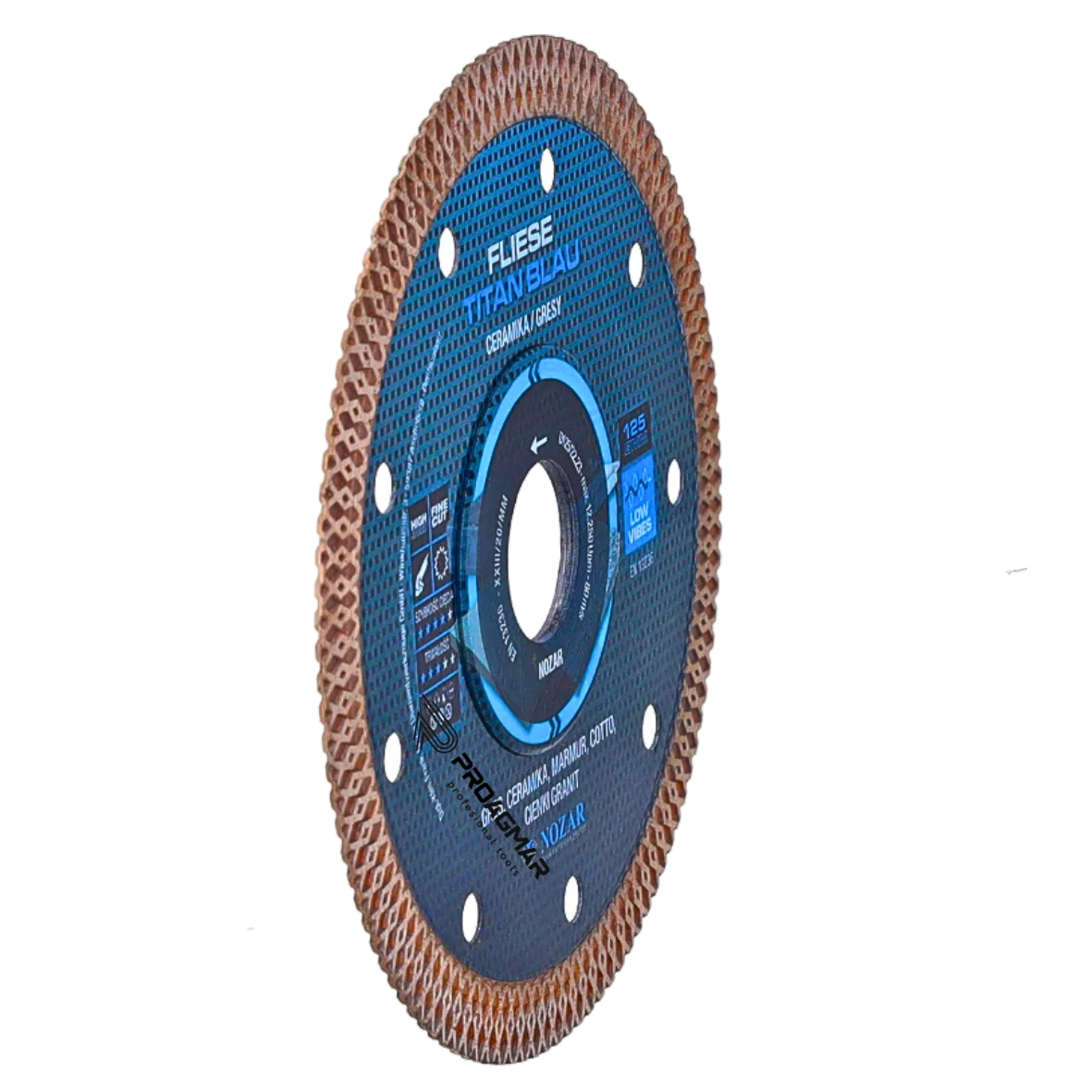 TARCZA DO GRESU I CERAMIKI NOZAR Titan Blau Fliese 125 mm - obrazek 7