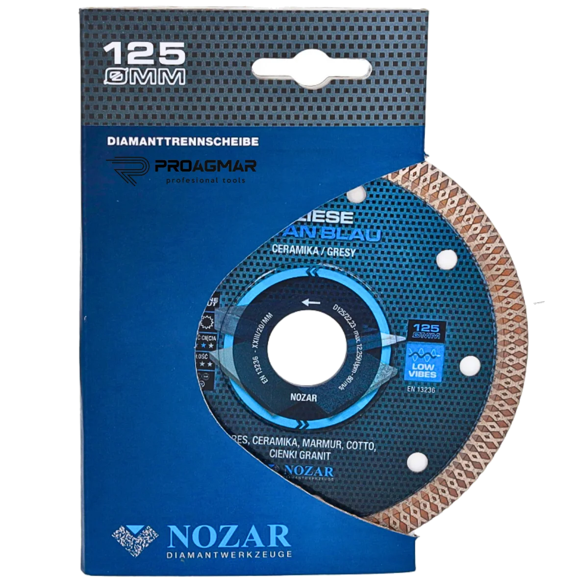 TARCZA DO GRESU I CERAMIKI NOZAR Titan Blau Fliese 125 mm - obrazek 5