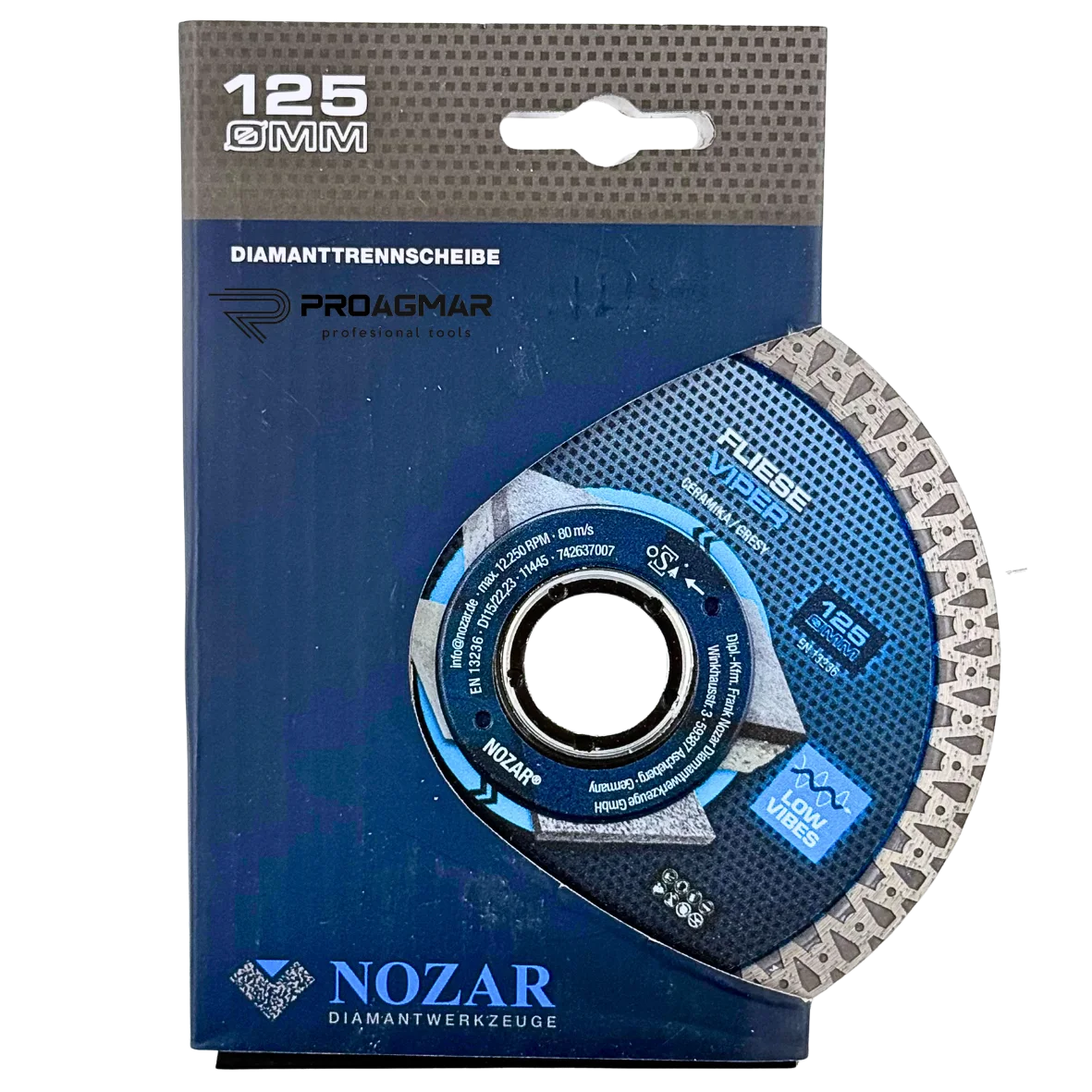 TARCZA DO GRESU I CERAMIKI NOZAR Viper Fliese 125 mm - obrazek 3