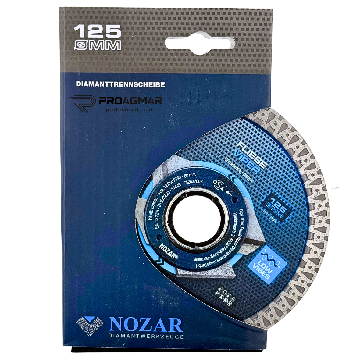 TARCZA DO GRESU I CERAMIKI NOZAR Viper Fliese 125 mm - obrazek 3