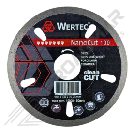 TARCZA PRECYZYJNA 0,8mm 100mm WERTEC NanoCUT100 CleanCUT