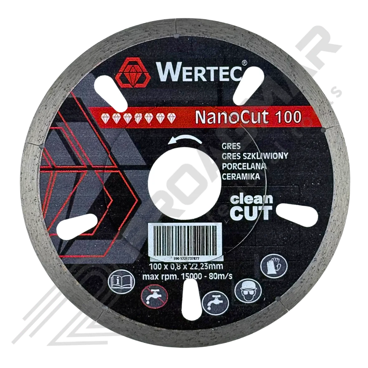 TARCZA PRECYZYJNA 0,8mm 100mm WERTEC NanoCUT100 CleanCUT