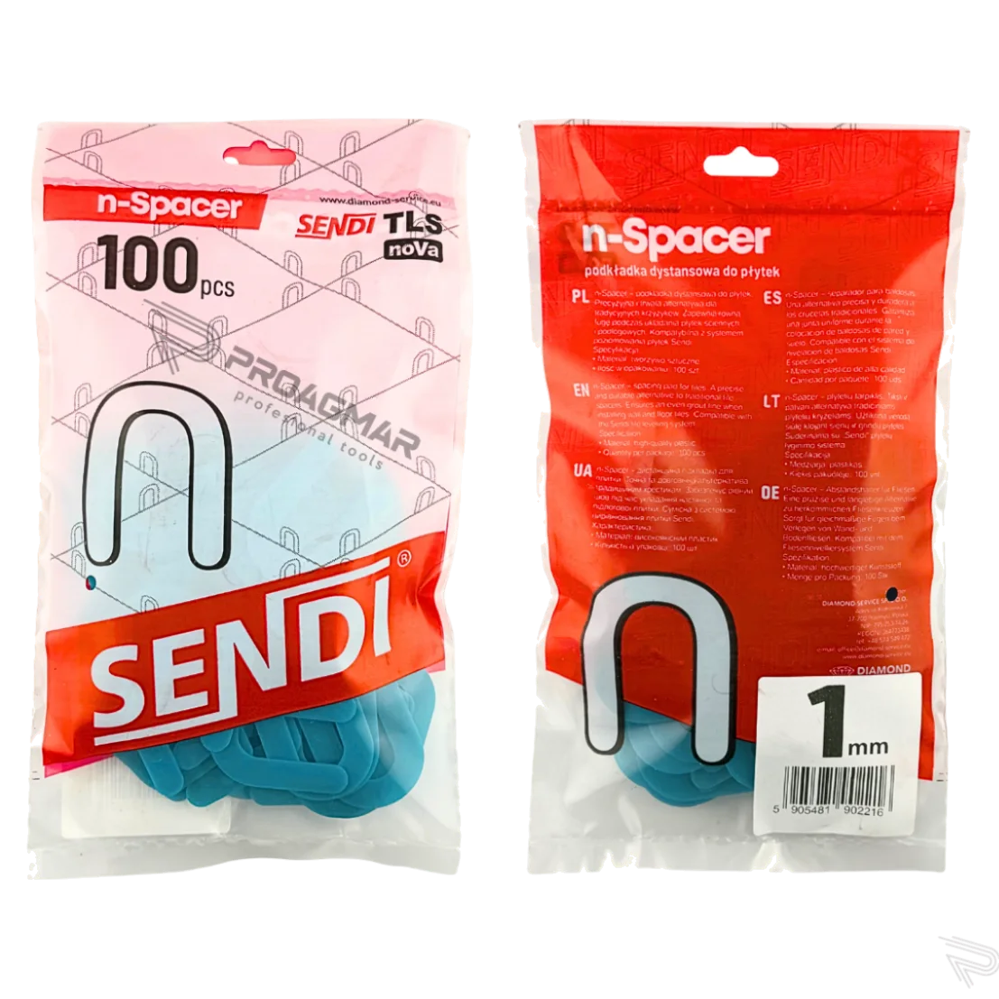 KRZYŻYKI TYP U PODKŁADKA PODKOWA 1mm SENDI N-SPACER - obrazek 3