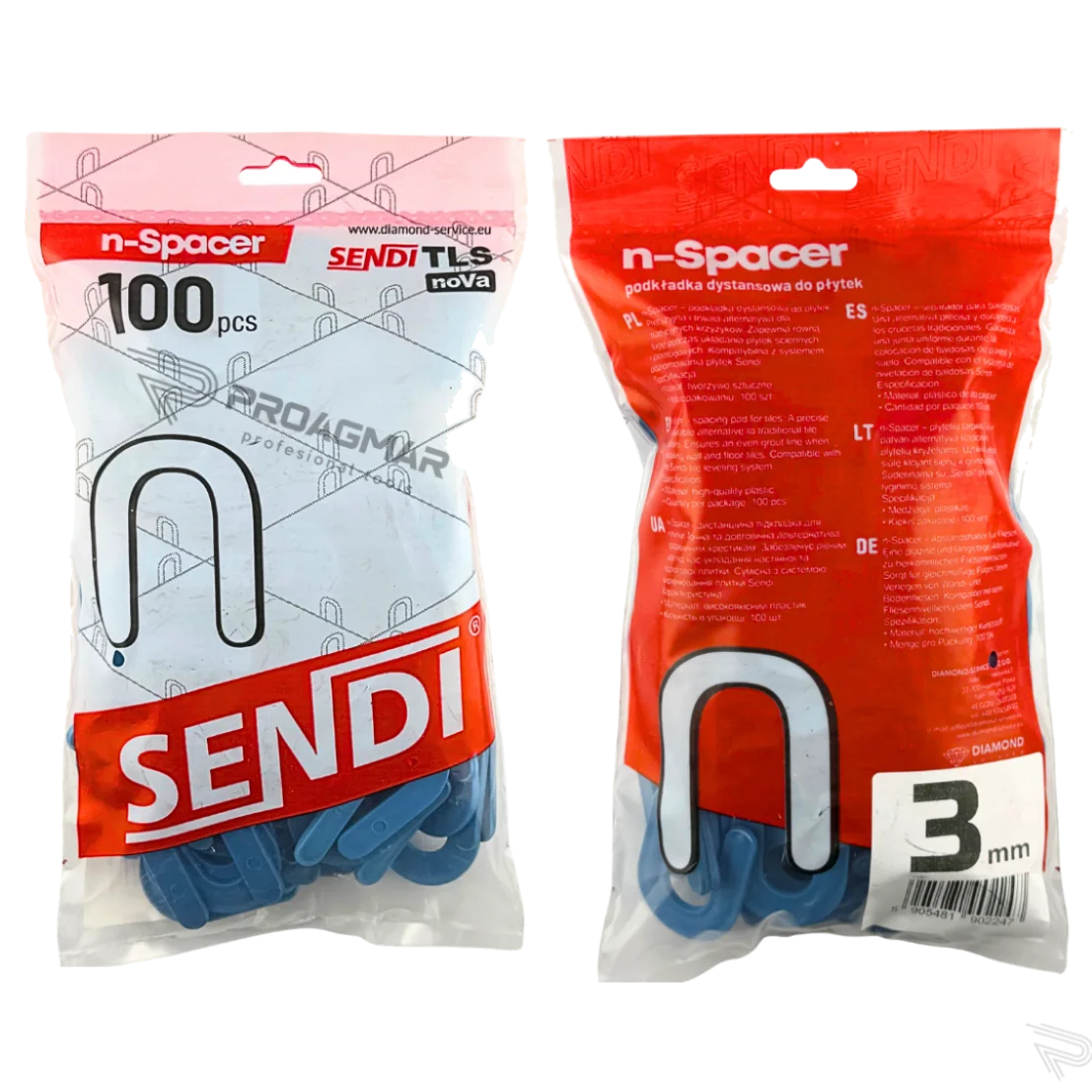 KRZYŻYKI TYP U PODKŁADKA PODKOWA 3mm SENDI N-SPACER - obrazek 3
