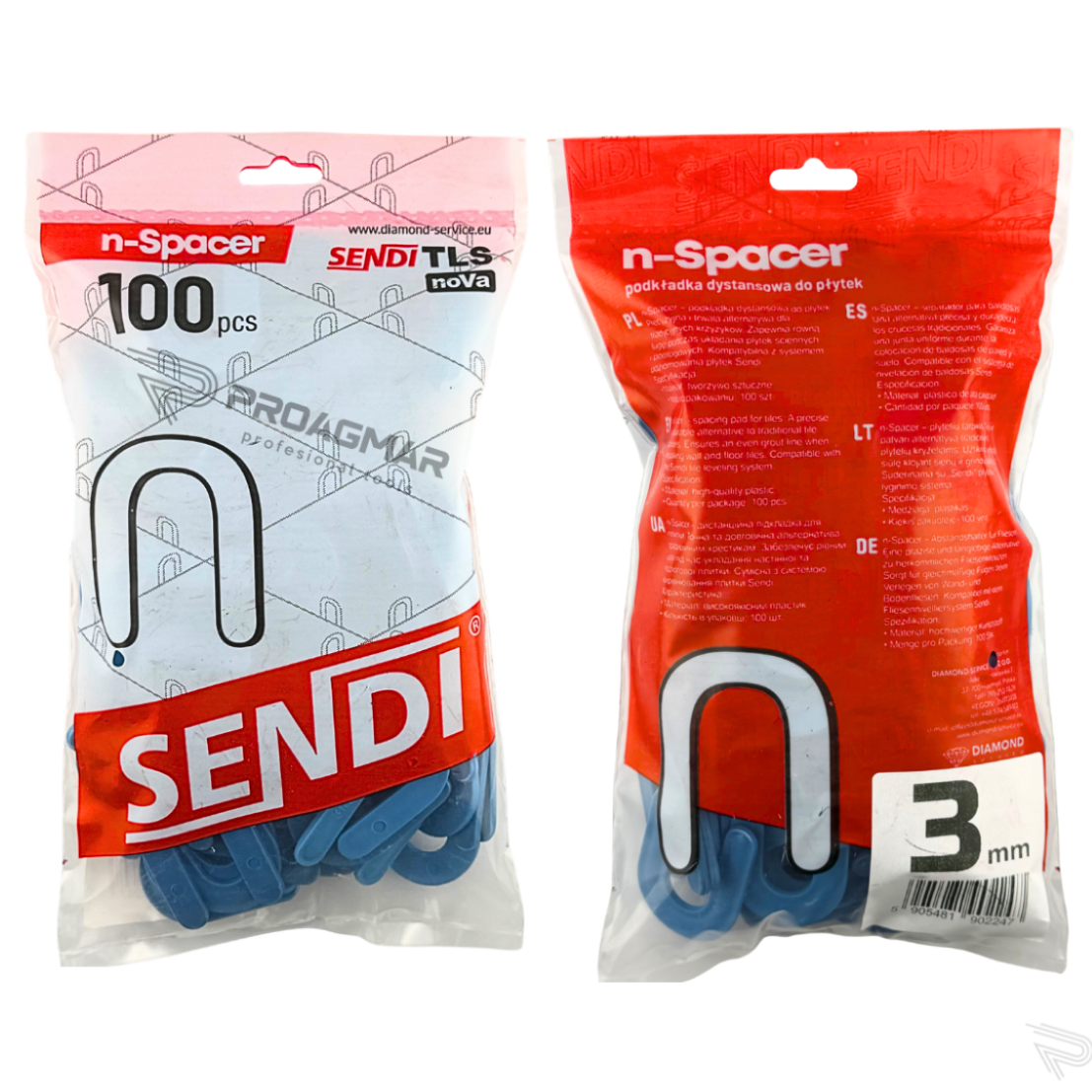 KRZYŻYKI TYP U PODKŁADKA PODKOWA 3mm SENDI N-SPACER - obrazek 3