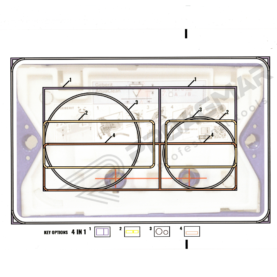 NAKLEJKA TRENINGOWA DO WYCINANIA PRZYCISK WC 1szt