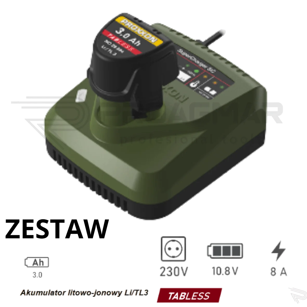 PROXXON L-BOXX ZESTAW 29905 SZYBKA ŁADOWARKA + 2x AKUMULATOR 3Ah - obrazek 5