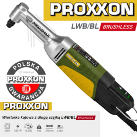 PROXXON 250W Wiertarka kątowa LWB/BL PR29207 ELEKTRYCZNA Z ELEKTRONICZNĄ REGULACJĄ OBROTÓW