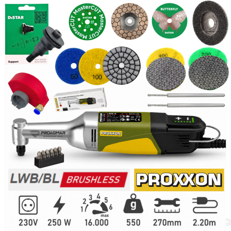 WIERTARKA 250W SIECIOWA PROXXON ZESTAW LWB/BL 29207 SILNIK BEZSZCZOTKOWY