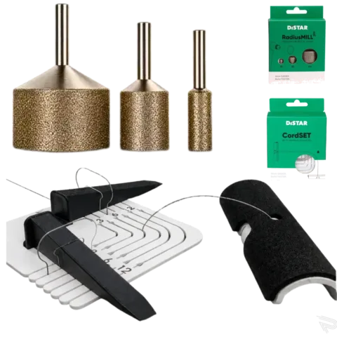 ZESTAW DO WYCINANIA PROFILOWANIA ŁUKÓW W GRESIE DISTAR RADIUSMILL CORDSET