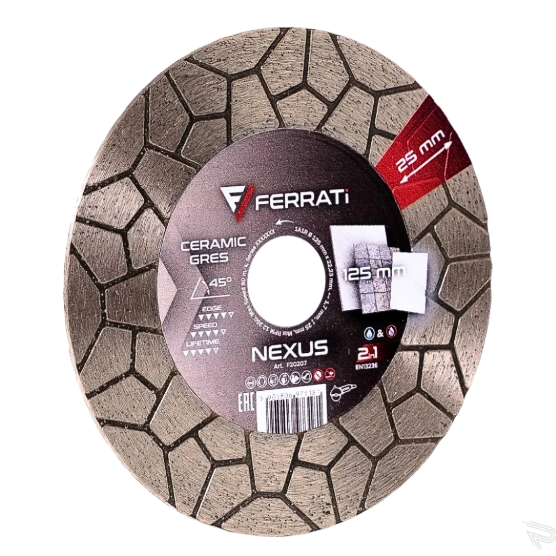 TARCZA FERRATI TNĄCA I SZLIFUJĄCA 125mm NEXUS 45* - obrazek 4