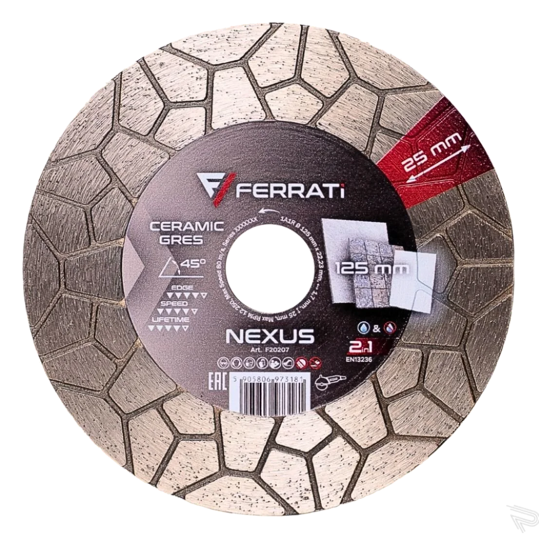 TARCZA FERRATI TNĄCA I SZLIFUJĄCA 125mm NEXUS 45*