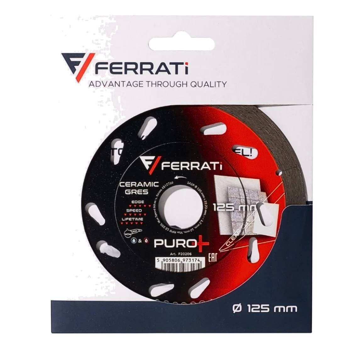 TARCZA FERRATI PURO + PLUS diamentowa tnąca 125mm - obrazek 2