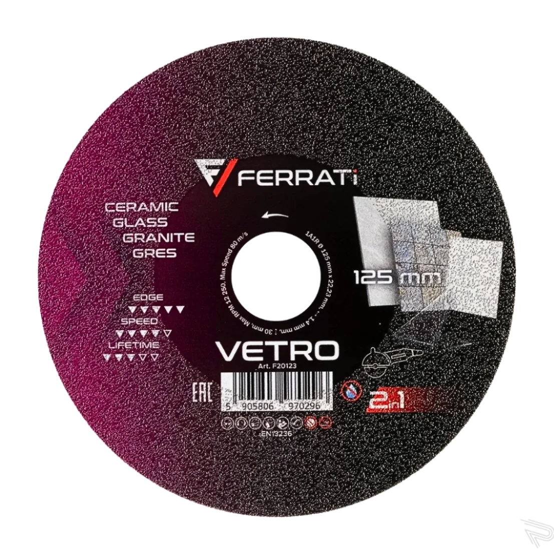 TARCZA FERRATI VETRO TNĄCA I SZLIFUJĄCA125mm