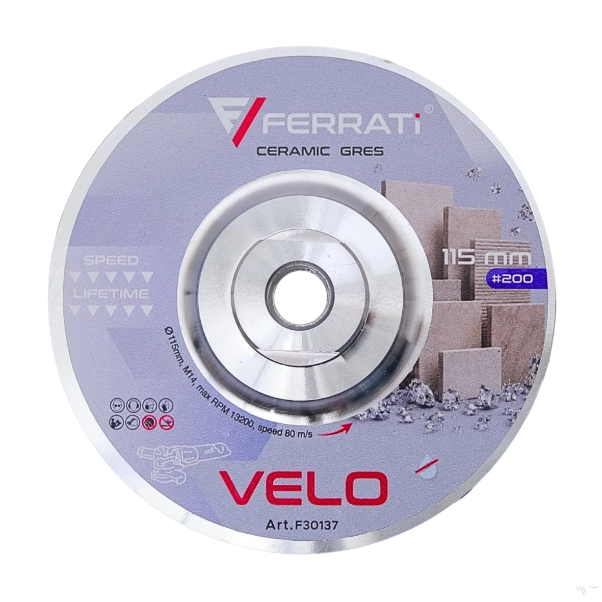TARCZA LISTKOWA FERRATI VELO Ø115mm #200 DIAMENTOWA - obrazek 3
