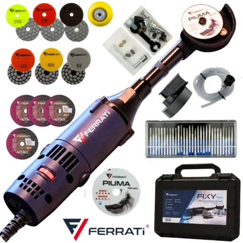 FERRATI FIXY AQUA SERIA 3 2026 MINI SZLIFIERKA / WIERTARKA 550W ZESTAW WALIZKA OSPRZĘT